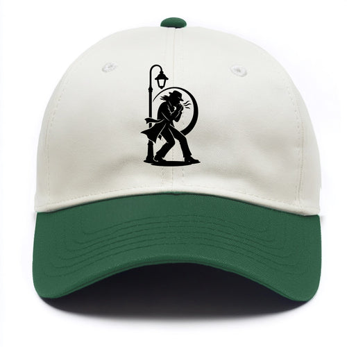 Blues harmonica player under streetlight - Two Tone Cap