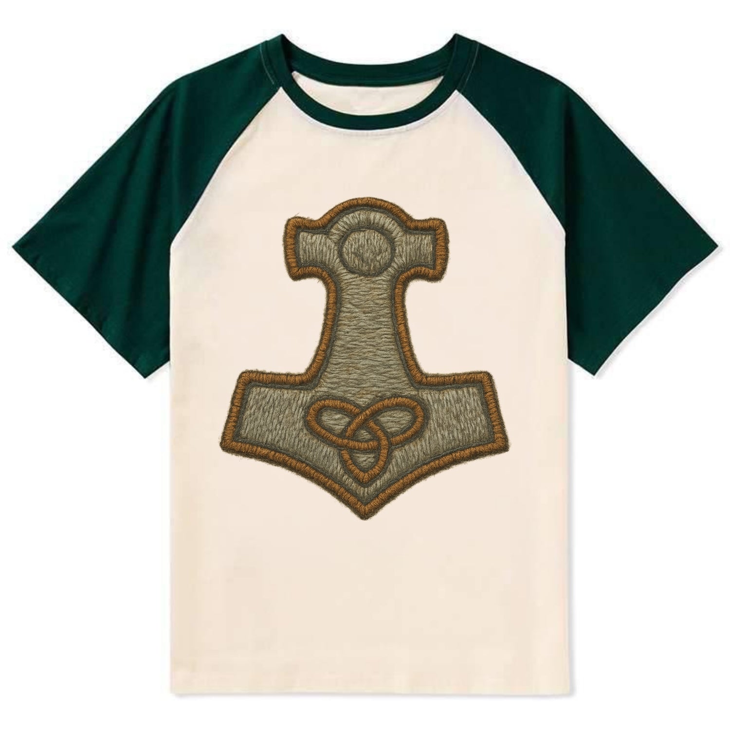 Mjolnir - Contrast Raglan T-shirt - Green