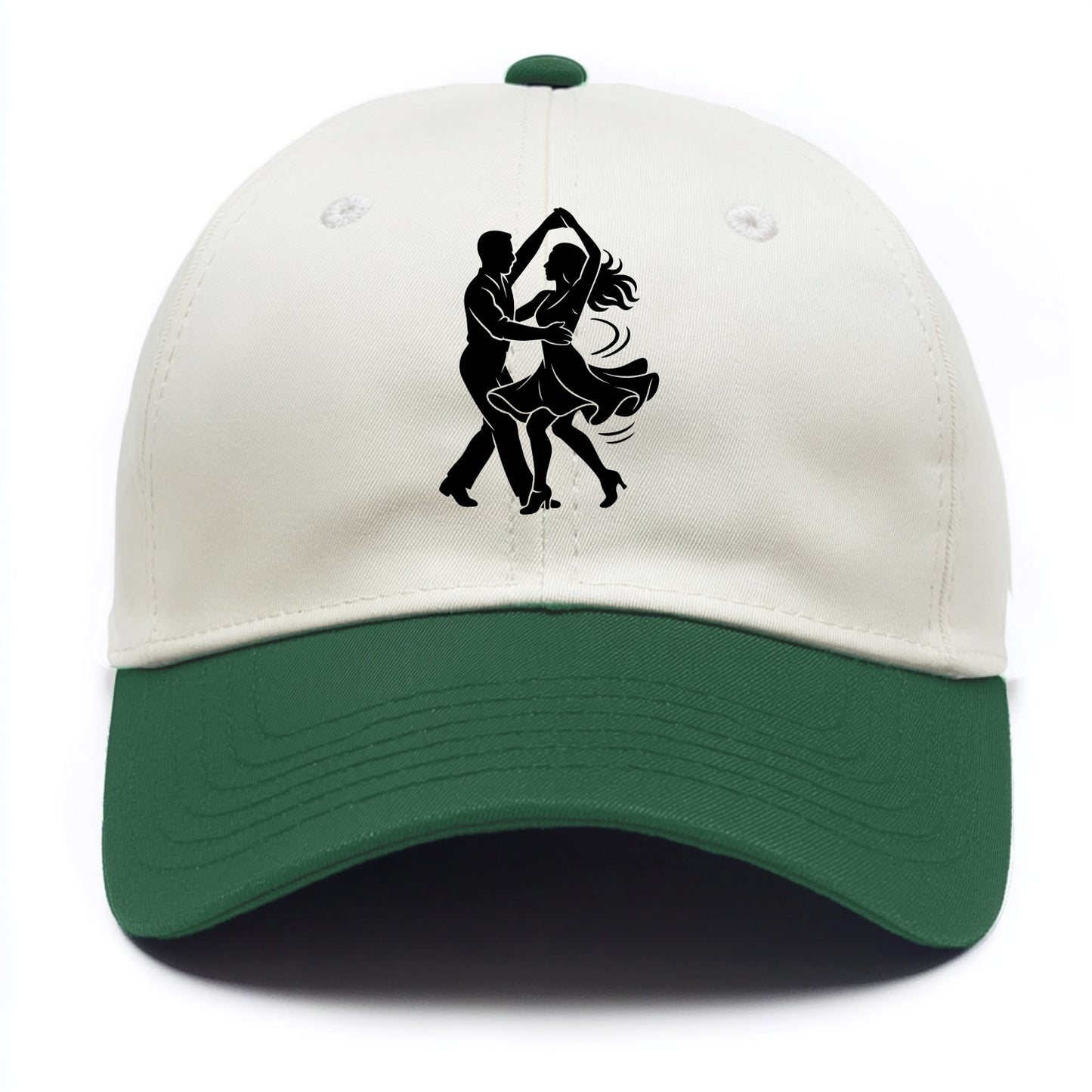 Salsa dancers spinning turn - Two Tone Cap - Green