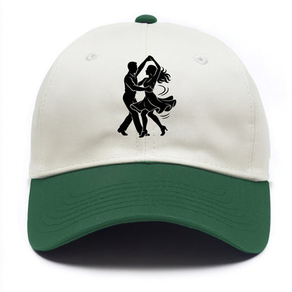 Salsa dancers spinning turn - Two Tone Cap - Green