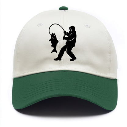 Alaskan fisherman hauling catch - Two Tone Cap - Green