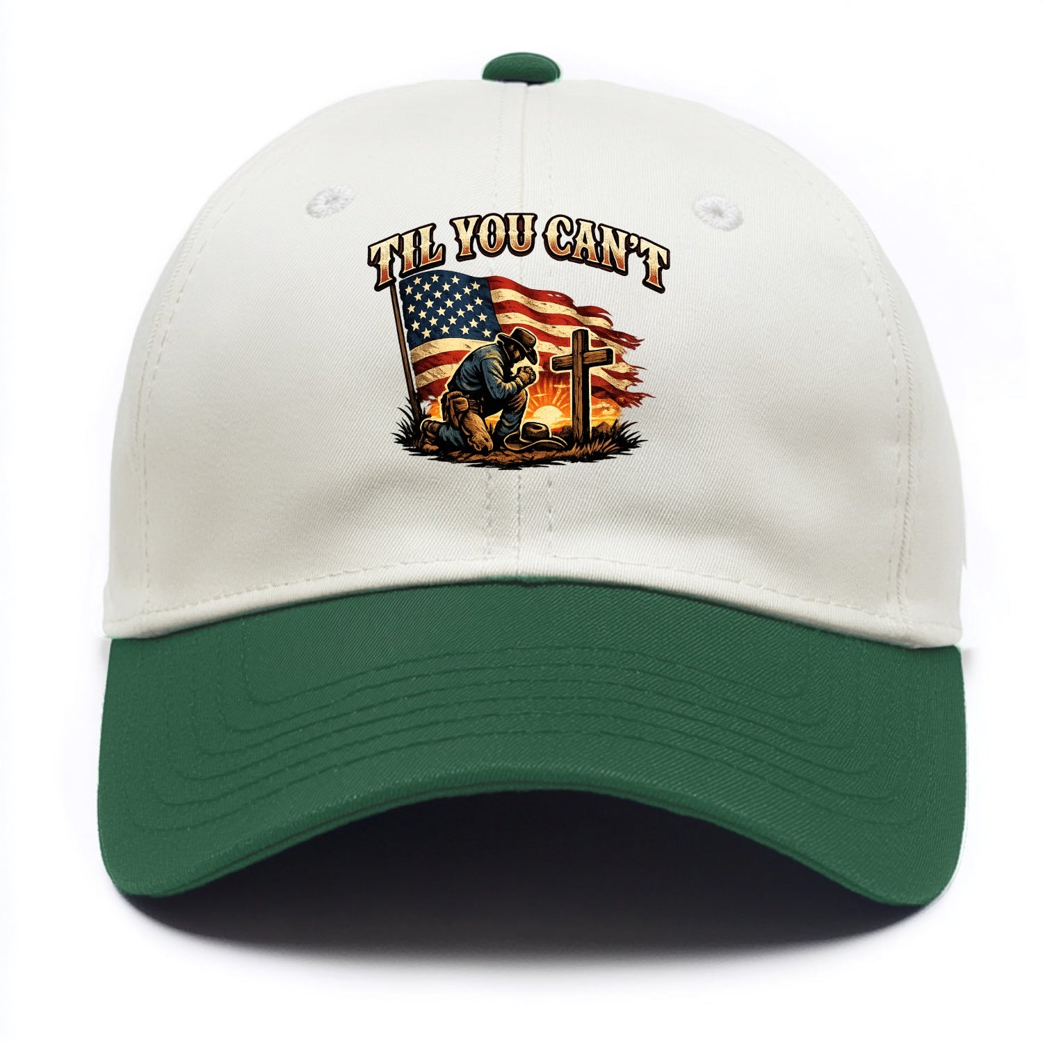 Til You Cant - Praying Cowboy - Two Tone Cap - Green