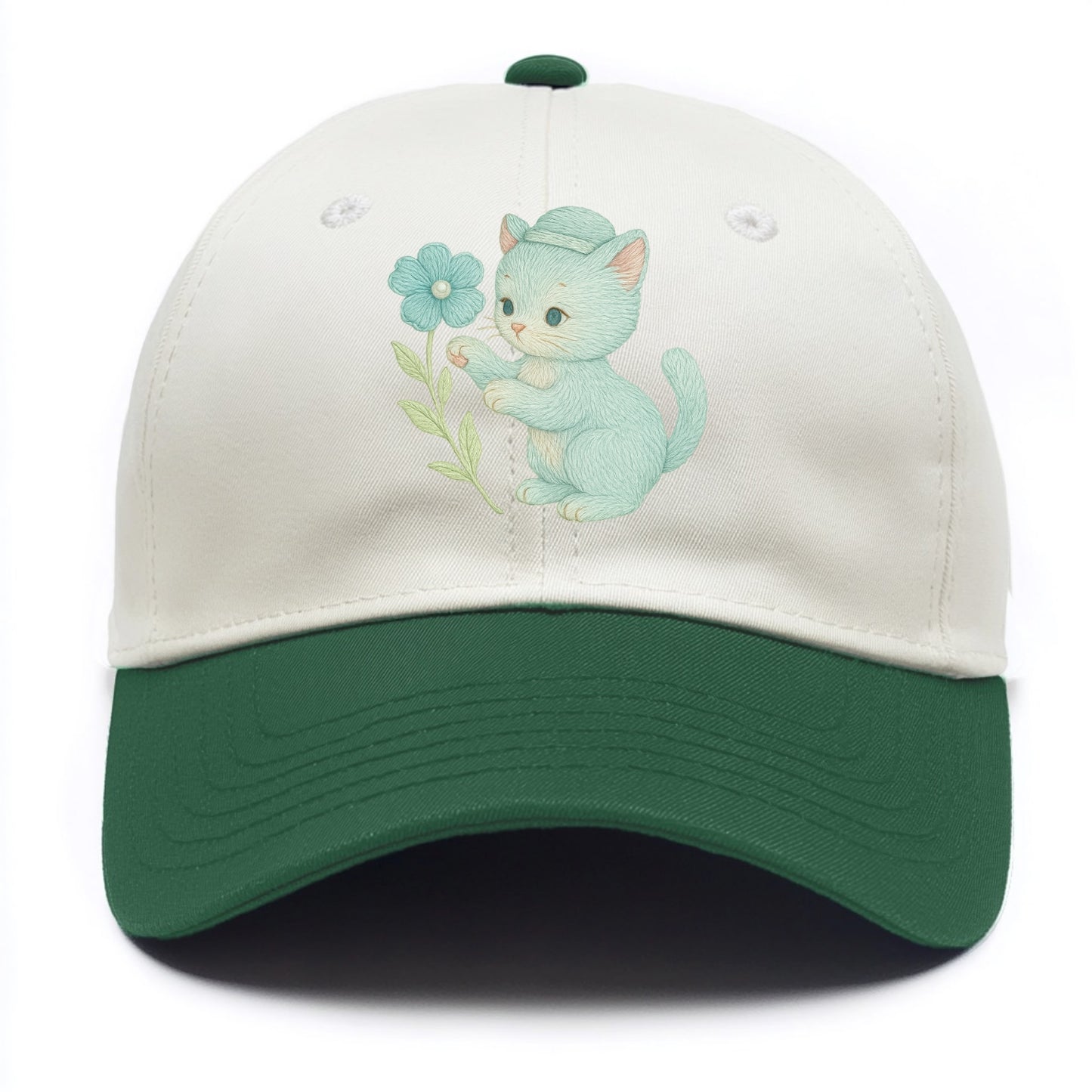 Aqua Kitten - Two Tone Cap - Green