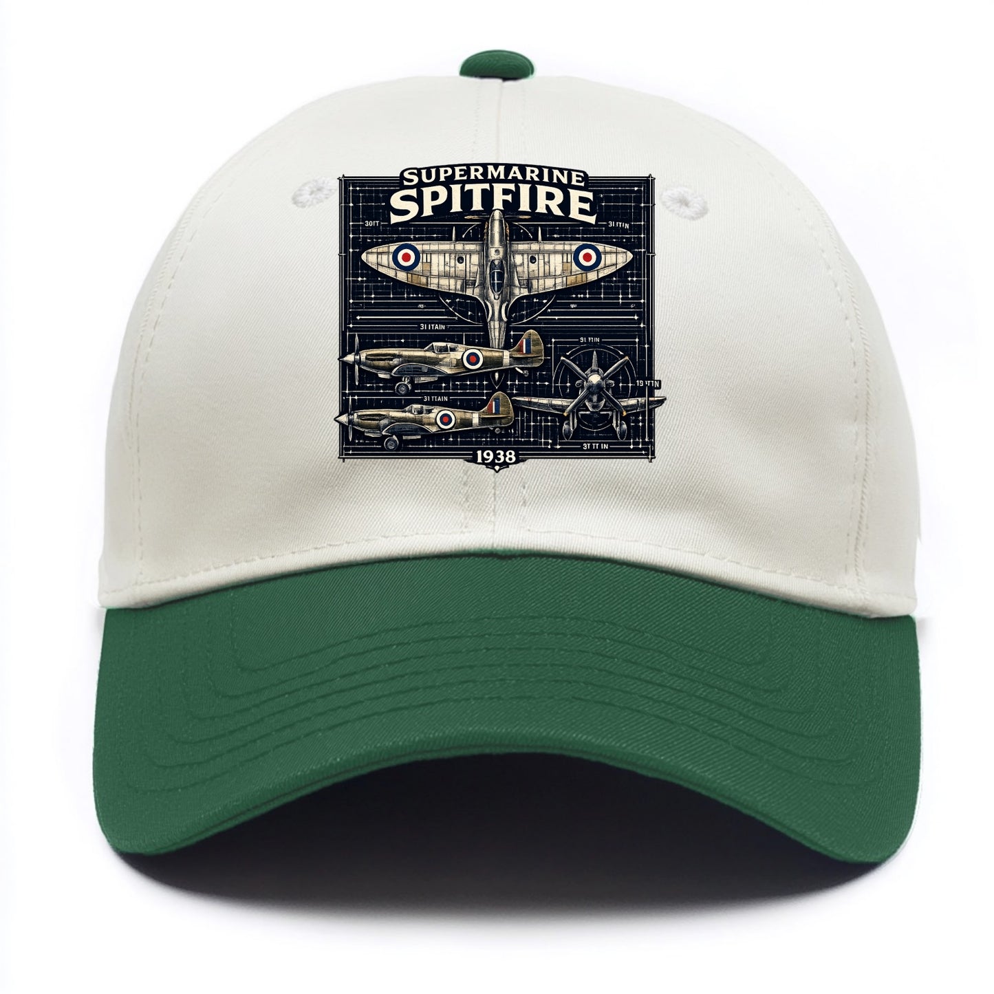 Spitfire Blueprint - Two Tone Cap - Green
