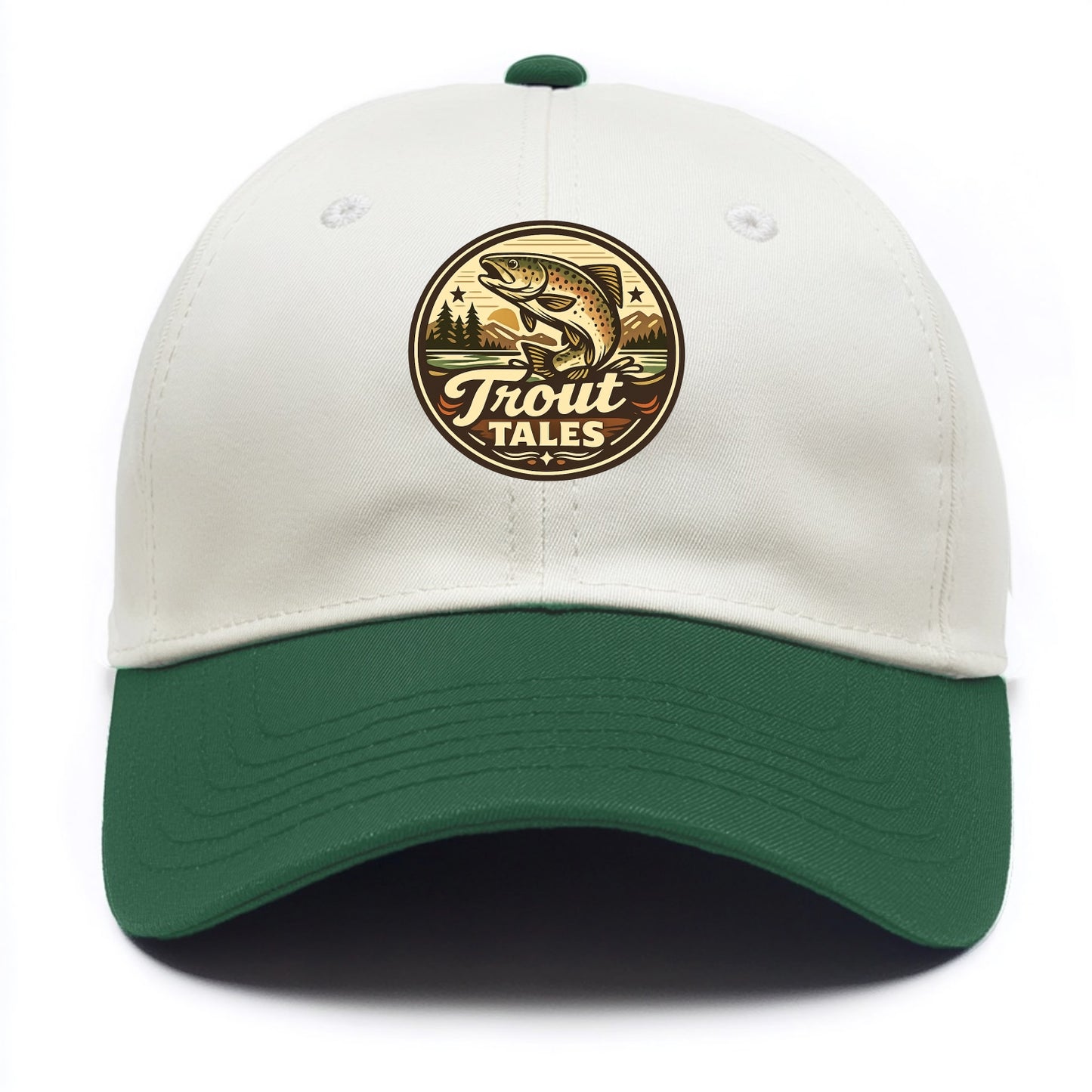 Trout Tales Adventure Emblem - Two Tone Cap - Green