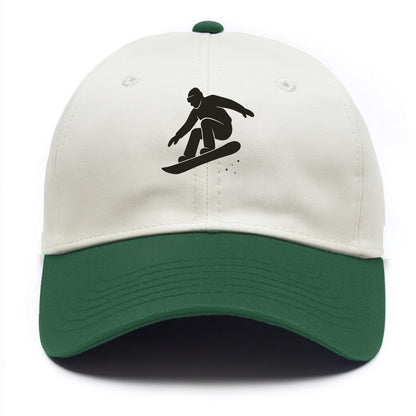 Snowboarder catching air off a jump - Two Tone Cap - Green