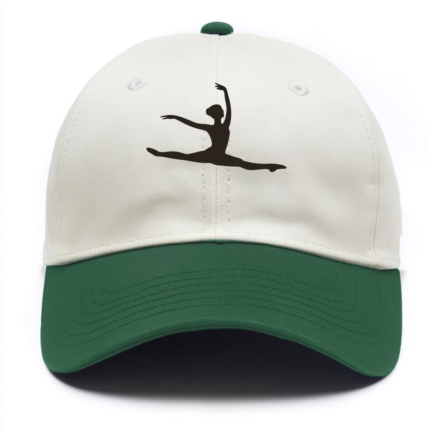 Ballet dancer in grand jete leap - Two Tone Cap - Green