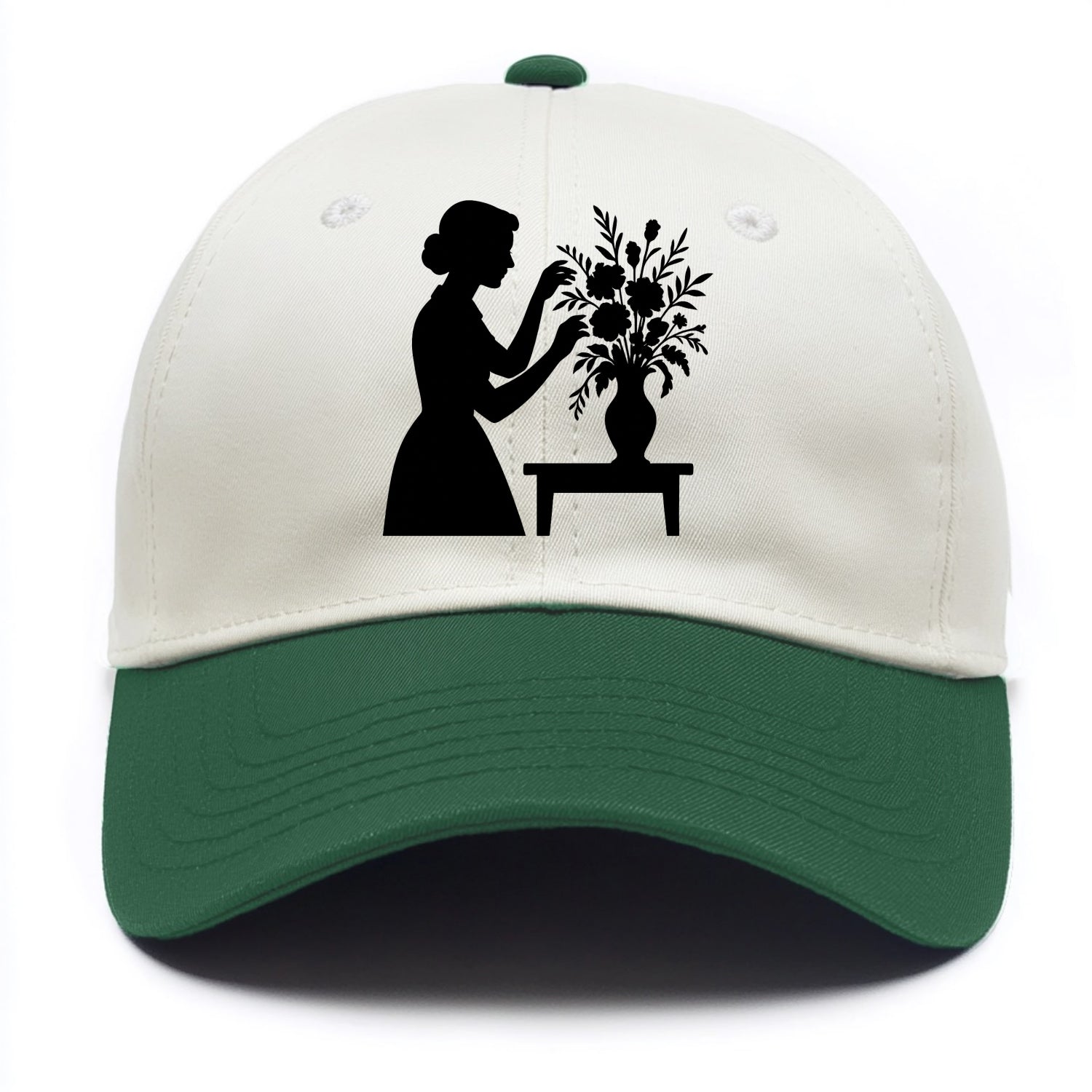 Florist arranging dramatic bouquet - Two Tone Cap - Green