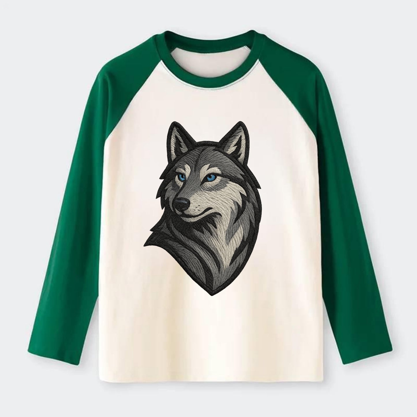 Trust Your Instincts  - Raglan Long Sleeve T-Shirt - Green