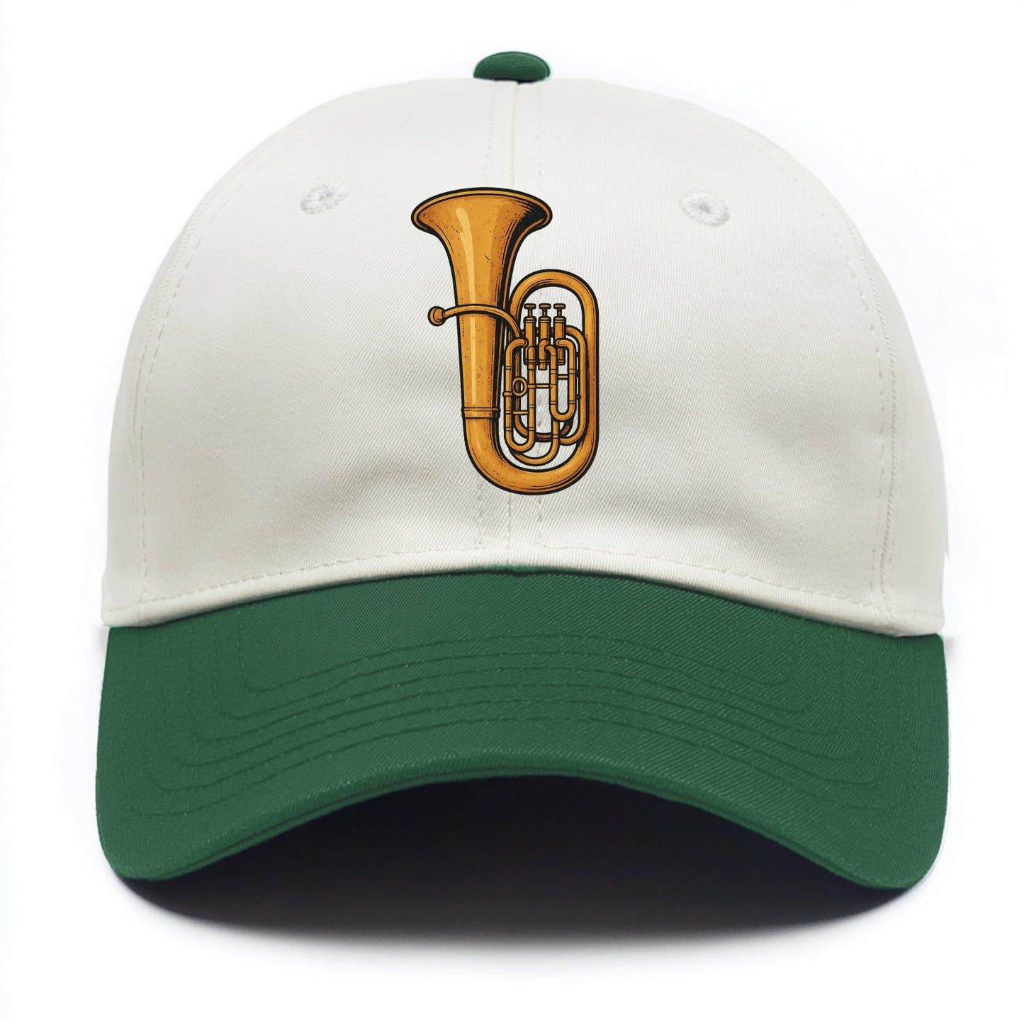Tuba with large brass bell - Two Tone Cap - Green
