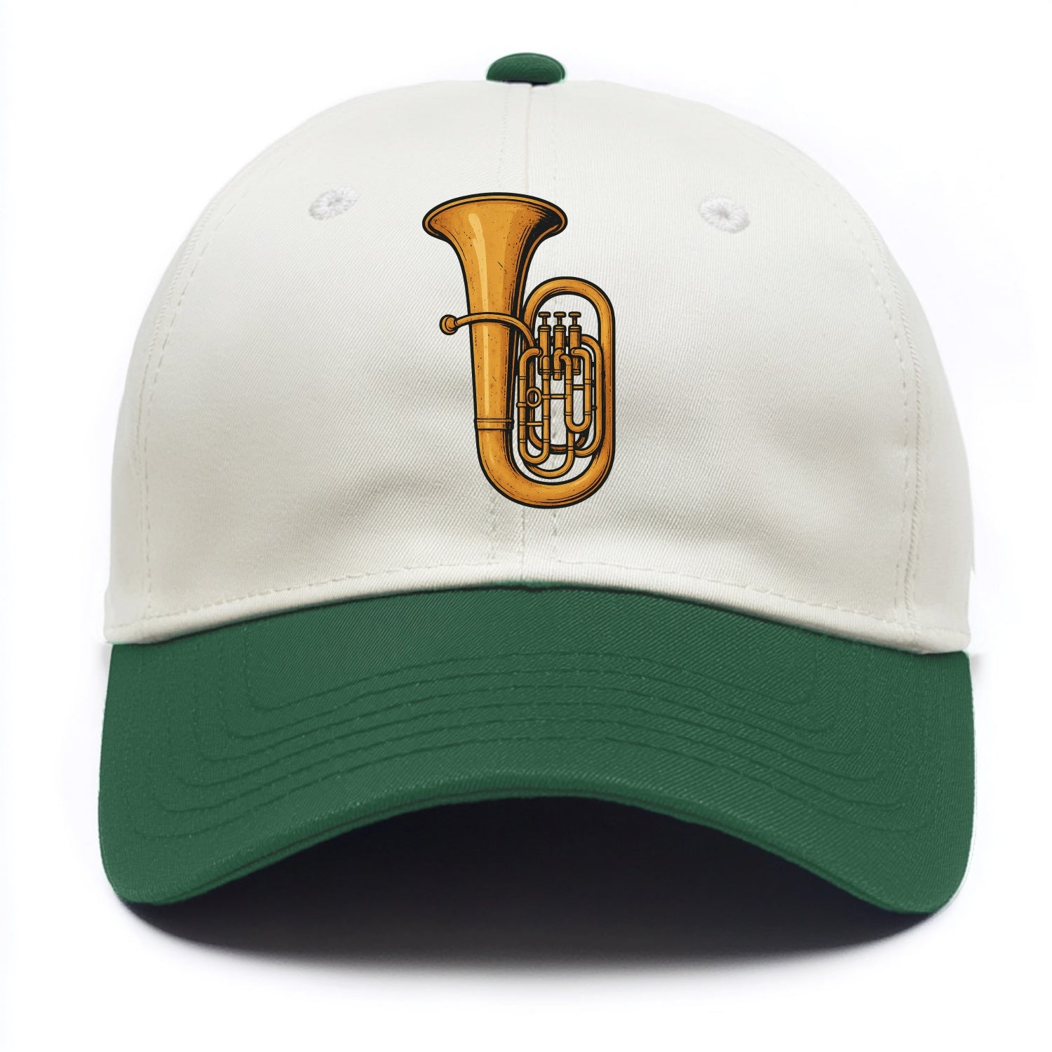 Tuba with large brass bell - Two Tone Cap - Green