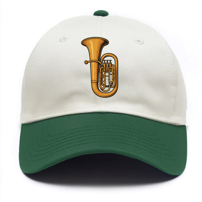 Tuba with large brass bell - Two Tone Cap - Green