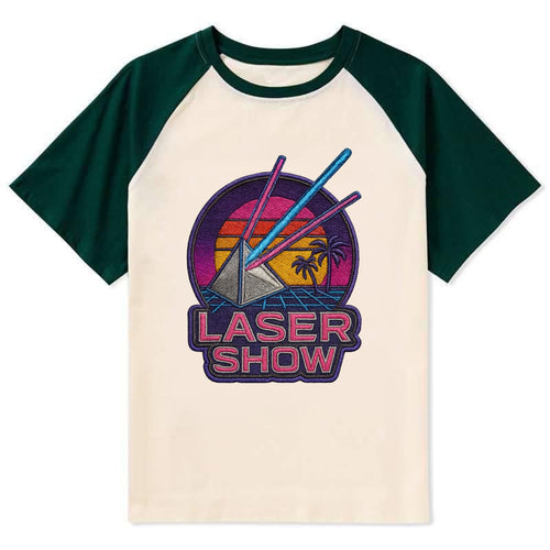 Laser Show - Contrast Raglan T-shirt