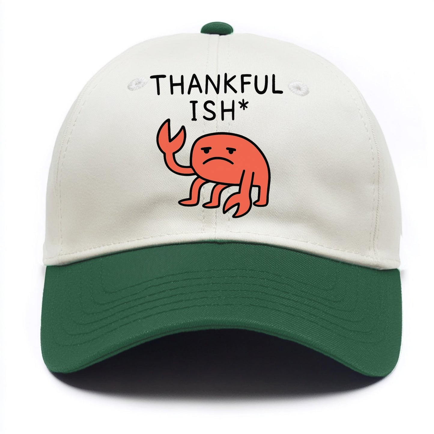 THANKFUL ISH | Gratitude with asterisk - Two Tone Cap - Green