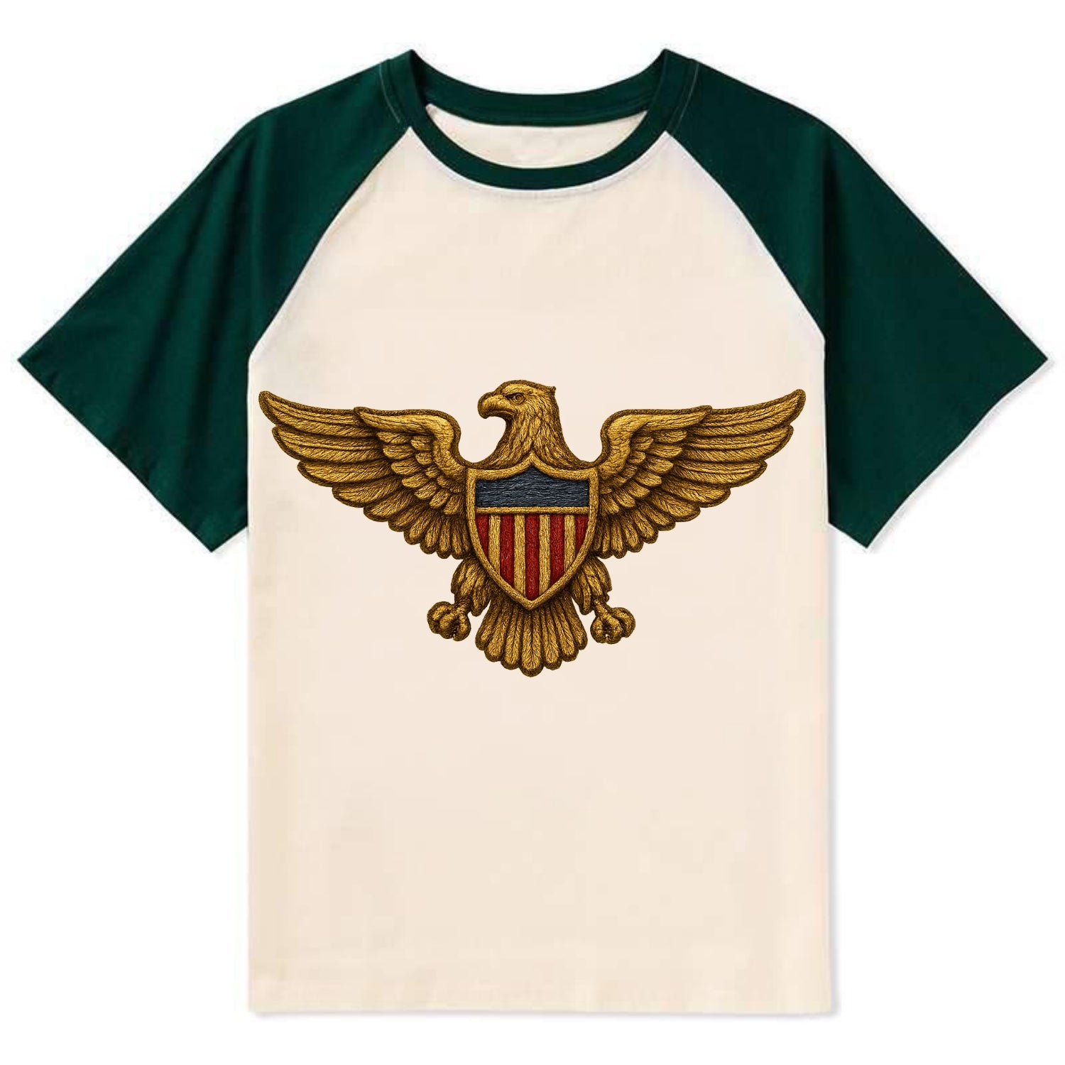 Pilot Wings  - Contrast Raglan T-shirt - Green