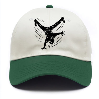 Breakdancer windmill move - Two Tone Cap - Green