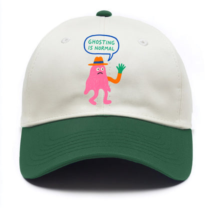 GHOSTING IS NORMAL | Transparent ghost texting - Two Tone Cap - Green