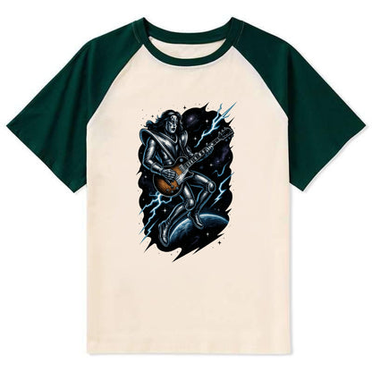 Ace in Zero Gravity - Contrast Raglan T-shirt - Green