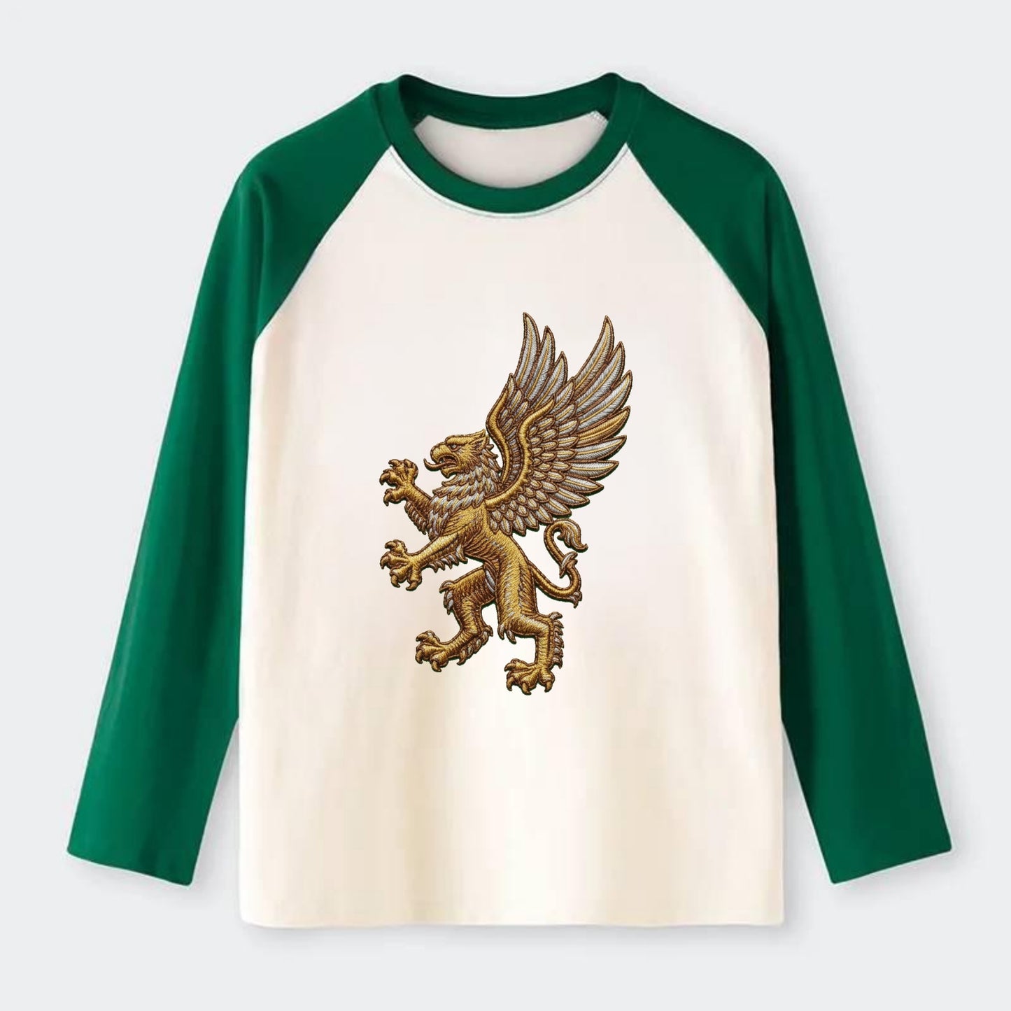 Griffin - Raglan Long Sleeve T-Shirt - Green