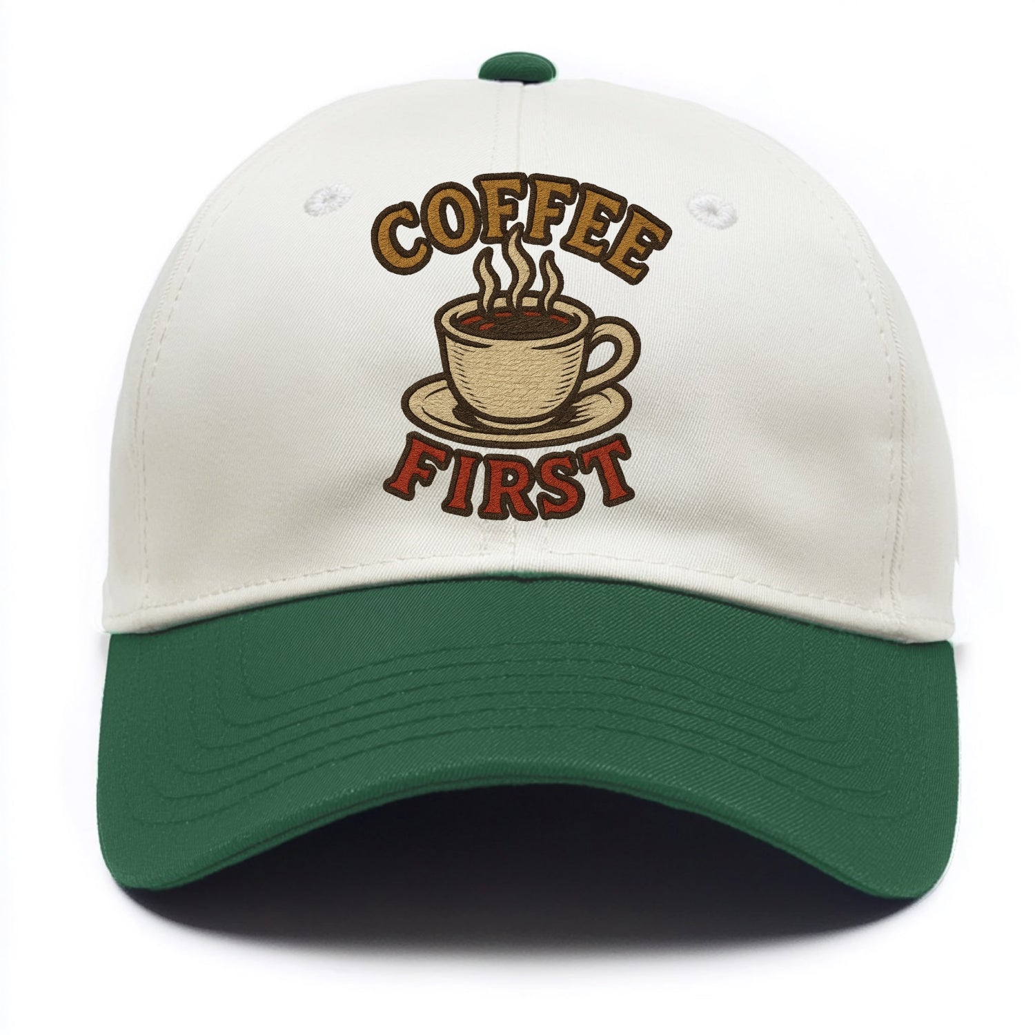 Coffee First  - Two Tone Cap - Green