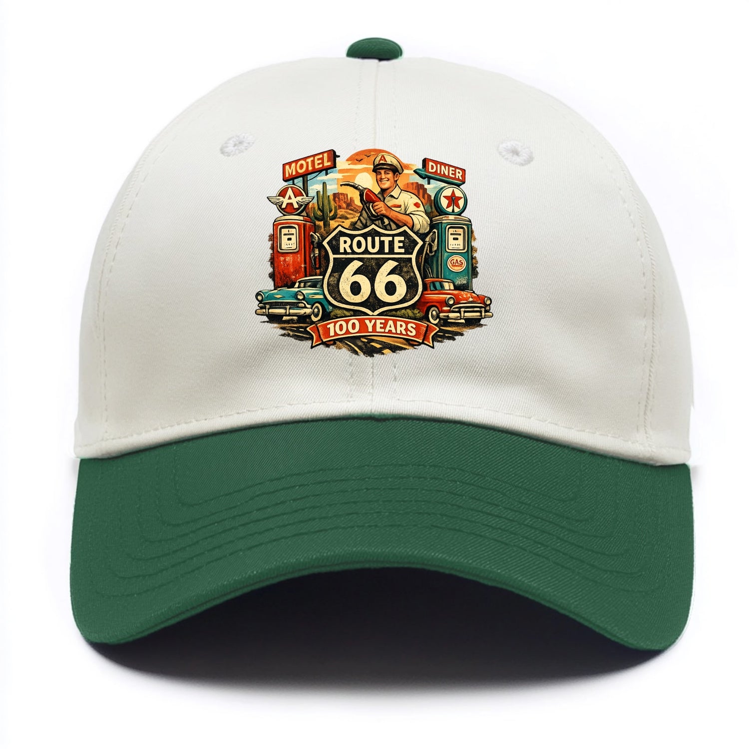 FILL ER UP | Vintage gas pumps | Flying A or Texaco style | Service station | Fuel - Two Tone Cap - Green