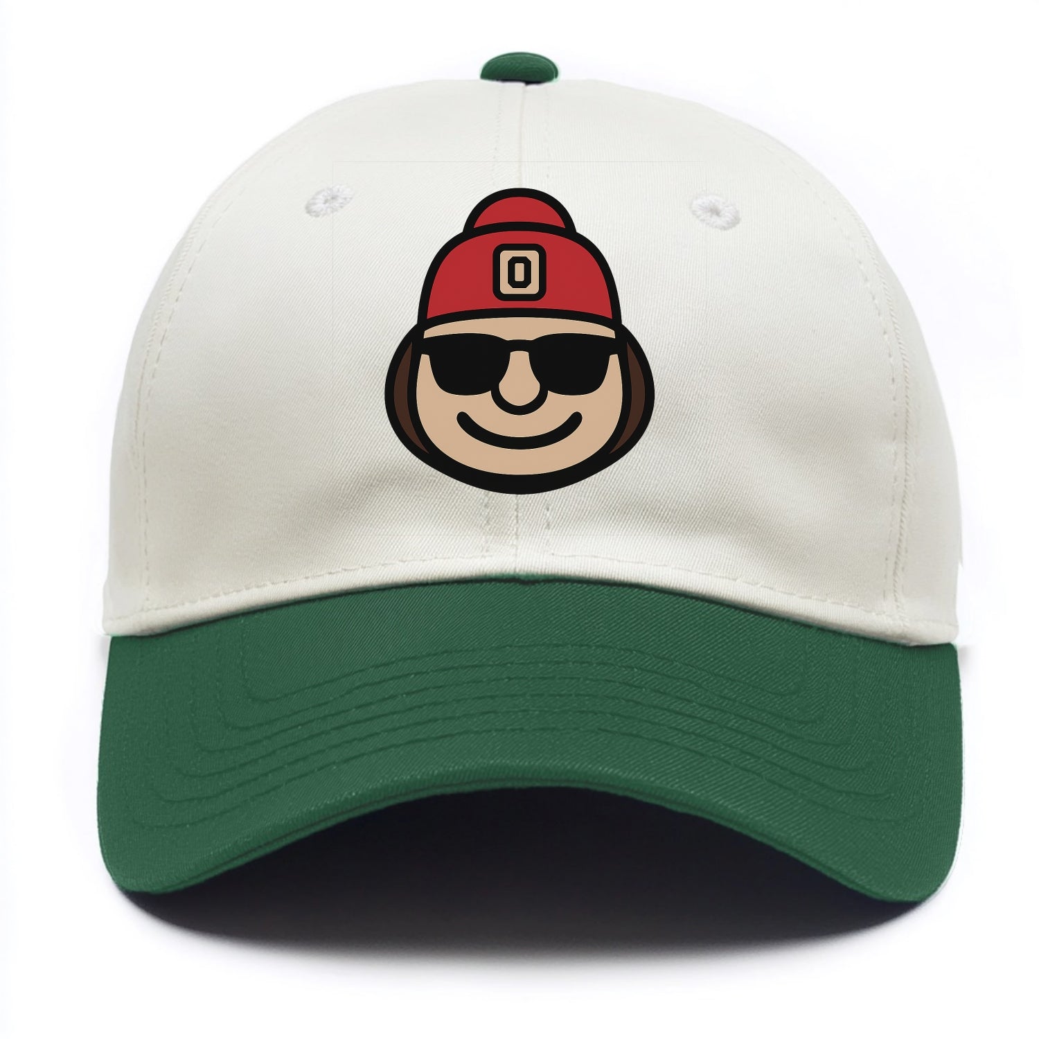 Columbus Brutus wearing Ohio State beanie with Block O patch - Two Tone Cap - Green