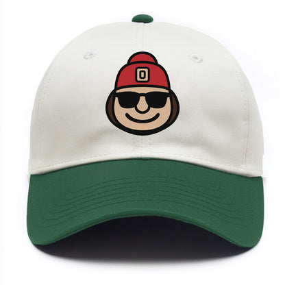Columbus Brutus wearing Ohio State beanie with Block O patch - Two Tone Cap - Green