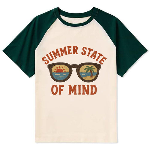 Summer State Of Mind  - Contrast Raglan T-shirt