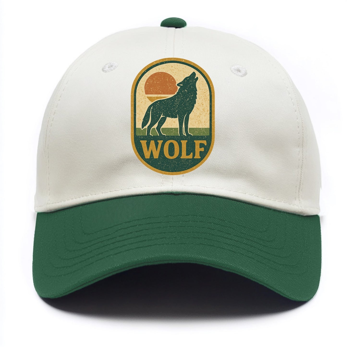 Carbon Fiber Wolf  - Two Tone Cap - Green