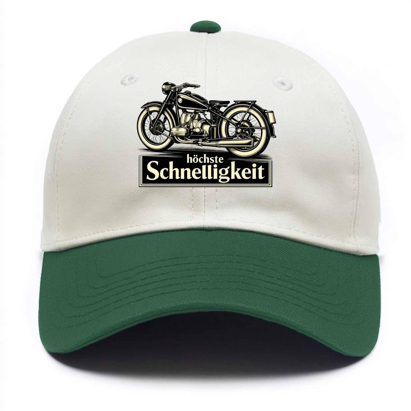 German Speed Motorcycle - Two Tone Cap - Green