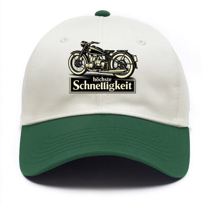 German Speed Motorcycle - Two Tone Cap - Green