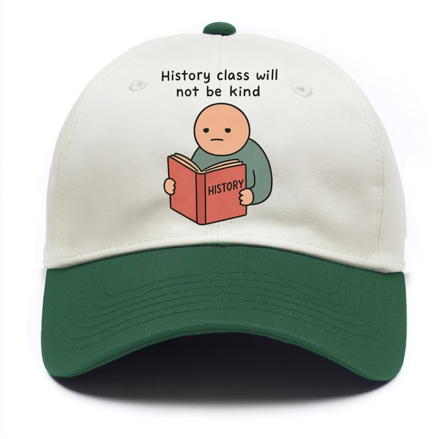 Future history book with cringe - "History class will not be kind" - Two Tone Cap - Green