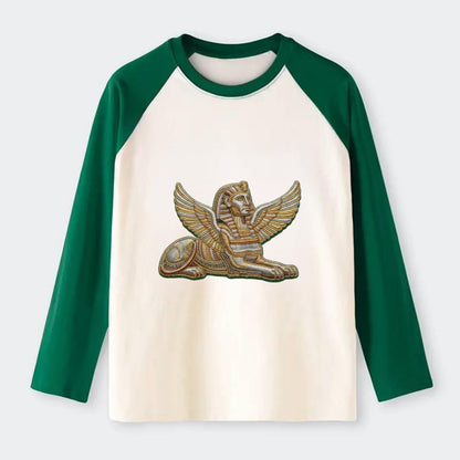 Sphinx - Raglan Long Sleeve T-Shirt - Green