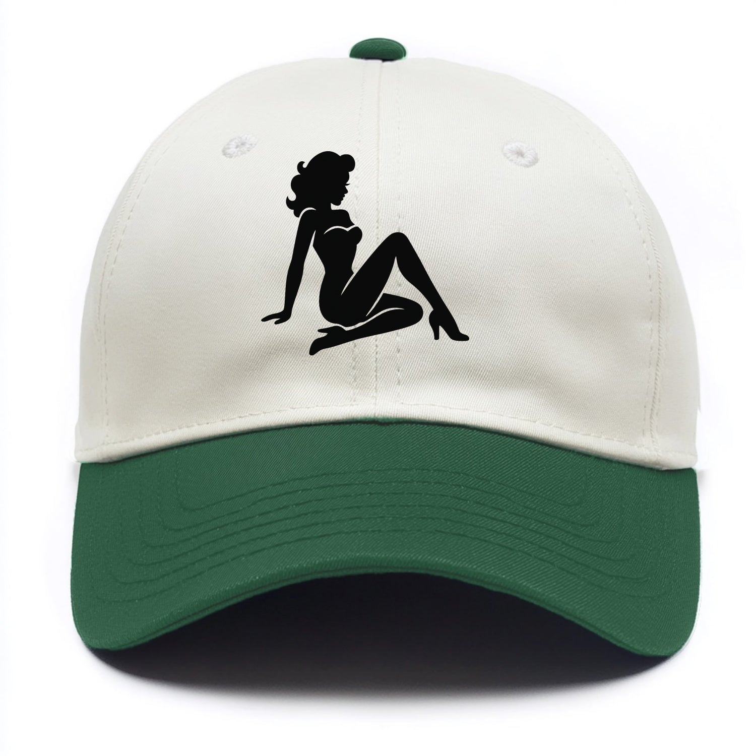 Pin-up girl classic pose - Two Tone Cap - Green