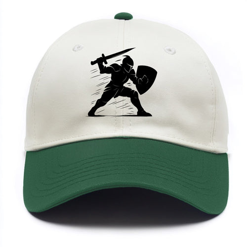 Knight with sword and shield - Two Tone Cap