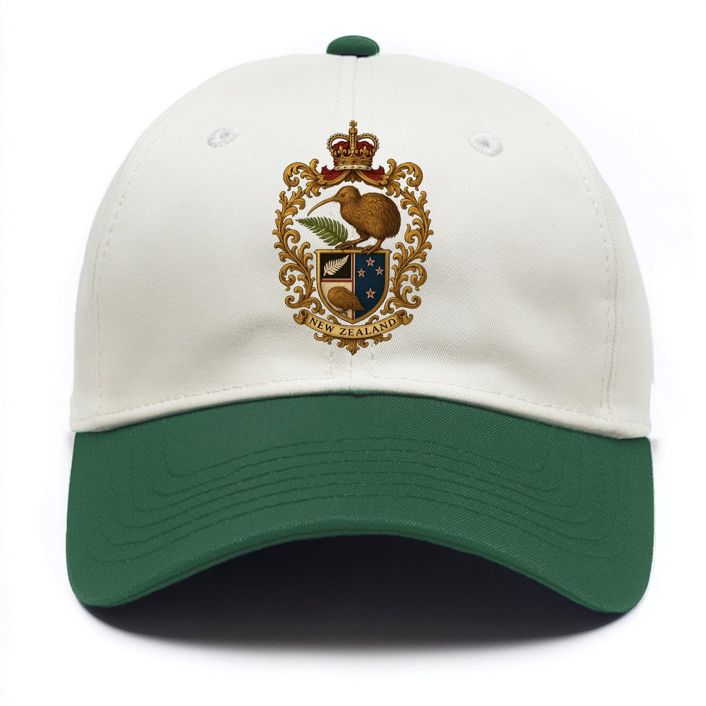 New Zealand Kiwi Emblem  - Two Tone Cap - Green