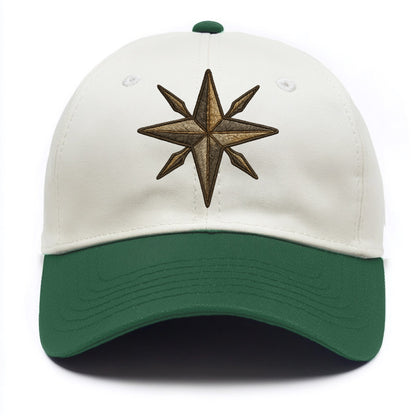 Nautical Star  - Two Tone Cap - Green