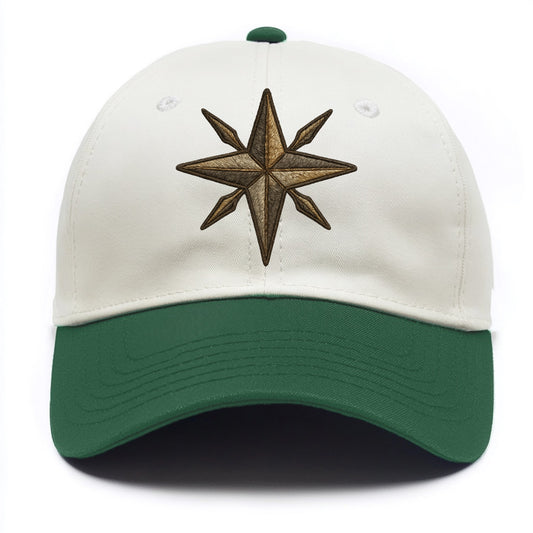 Nautical Star  - Two Tone Cap - Green