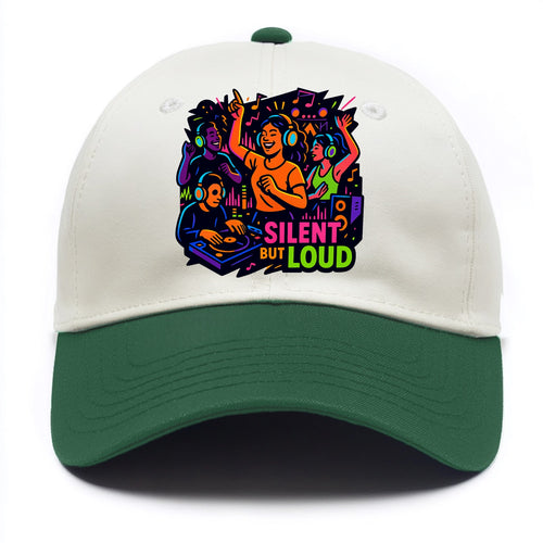 Silent disco dancers with glowing headphones - Silent But Loud - unique concert - Two Tone Cap