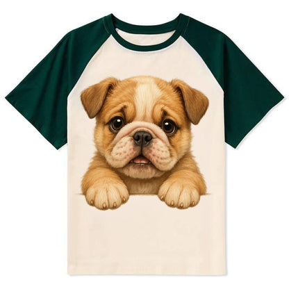 Bulldog  - Contrast Raglan T-shirt - Green