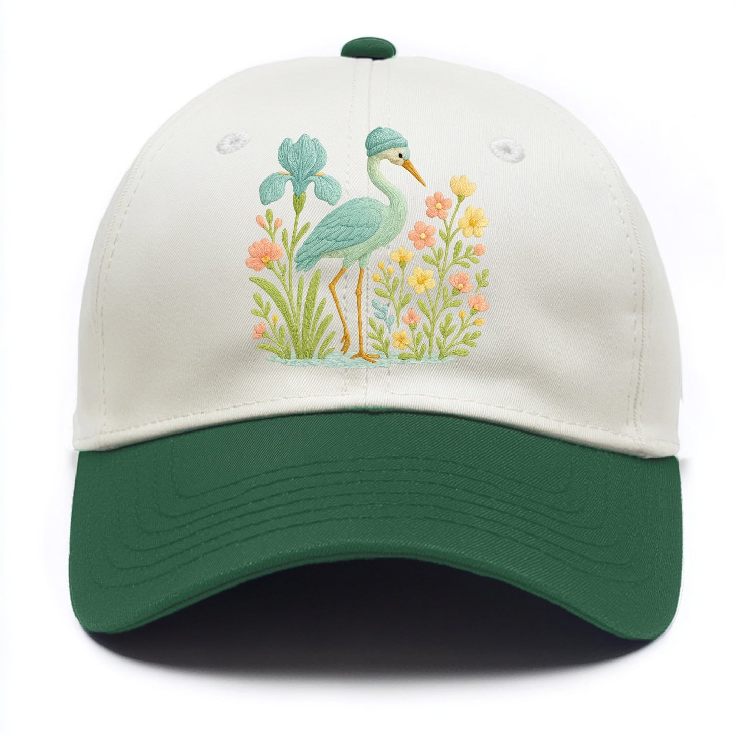 Mint Crane - Two Tone Cap - Green
