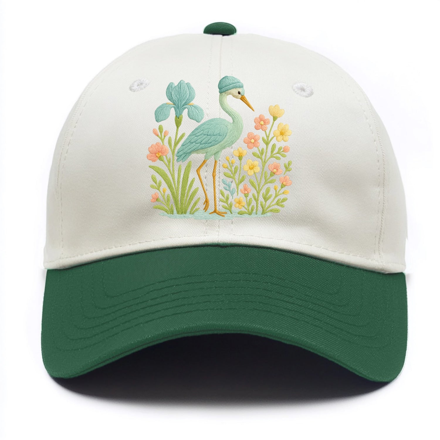 Mint Crane - Two Tone Cap - Green