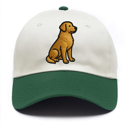 Golden Retriever - Contemporary geometri - Two Tone Cap - Green