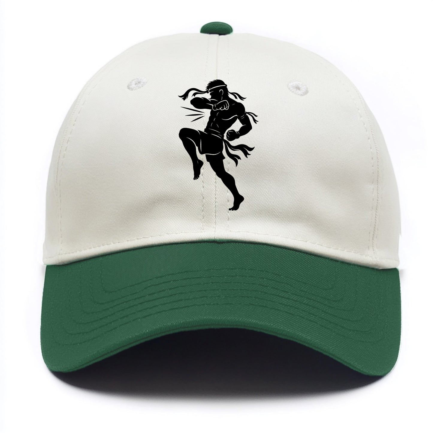 Thai Muay Thai fighter elbow strike - Two Tone Cap - Green