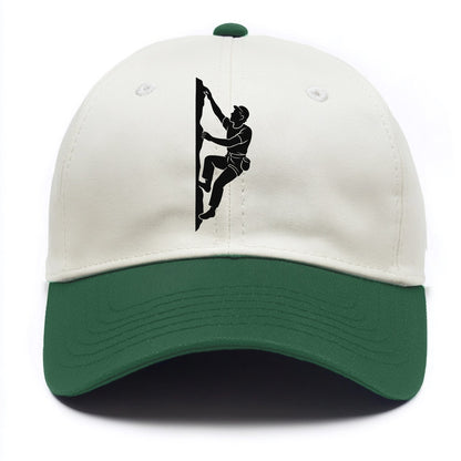 Rock climber reaching for the next hold - Two Tone Cap - Green