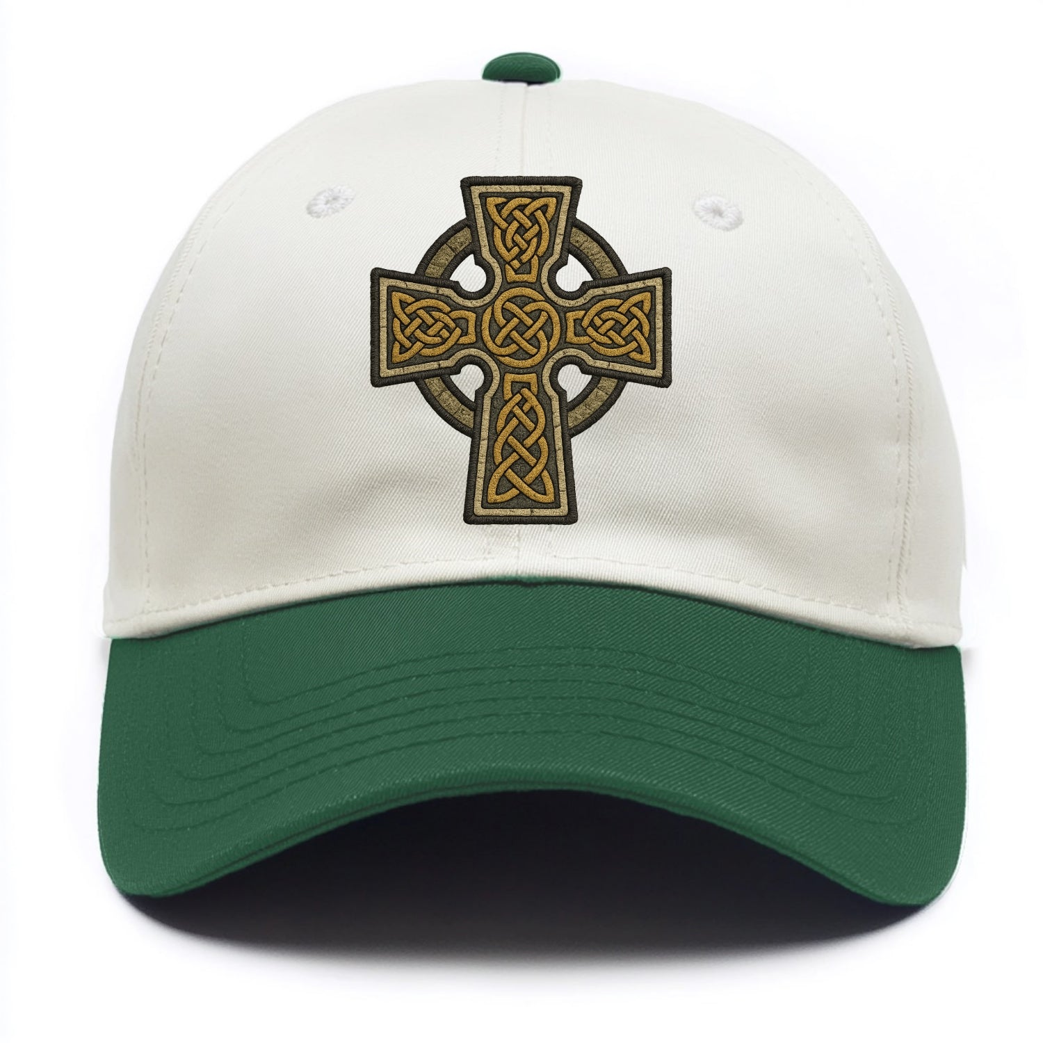 Celtic Cross  - Two Tone Cap - Green