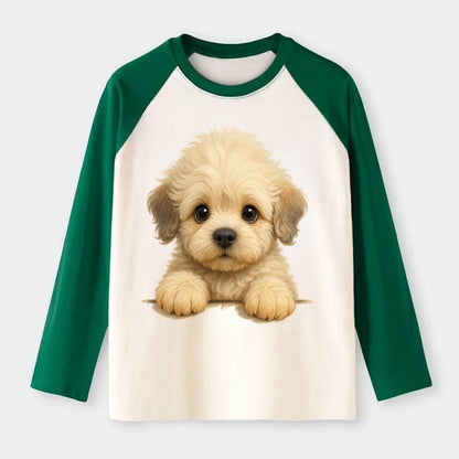 Dandie Dinmont Terrier  - Raglan Long Sl - Raglan Long Sleeve T-Shirt - Green