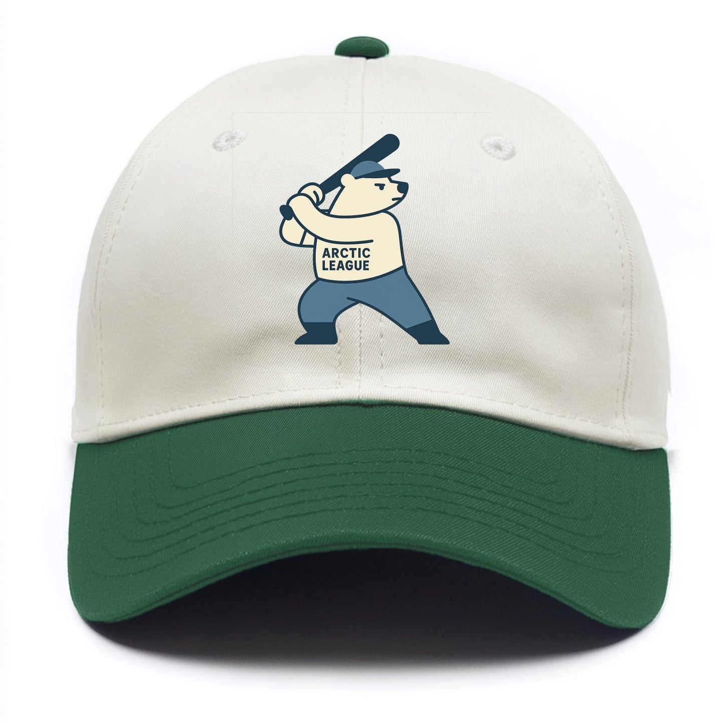 Polar Bear Baseball MVP - Two Tone Cap - Green