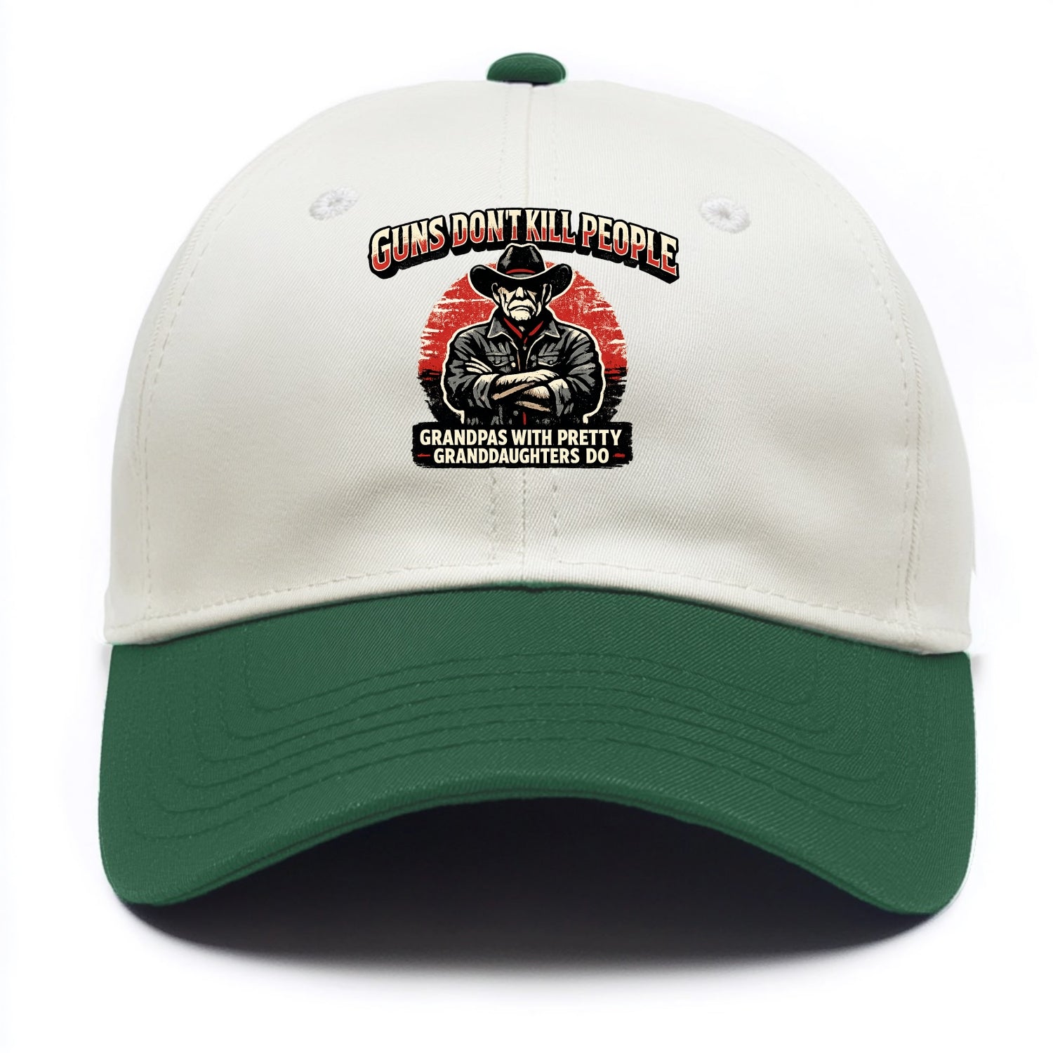 Grandpas Pretty Granddaughters - Cowboy - Two Tone Cap - Green