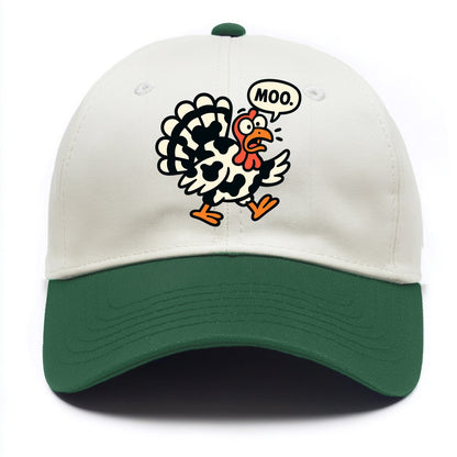 Mooing Turkey - Two Tone Cap - Green